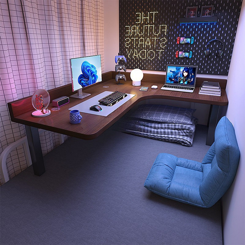 2026床上桌宿舍电脑桌转角桌电竞桌学生上铺床桌型大尺寸拐角小桌