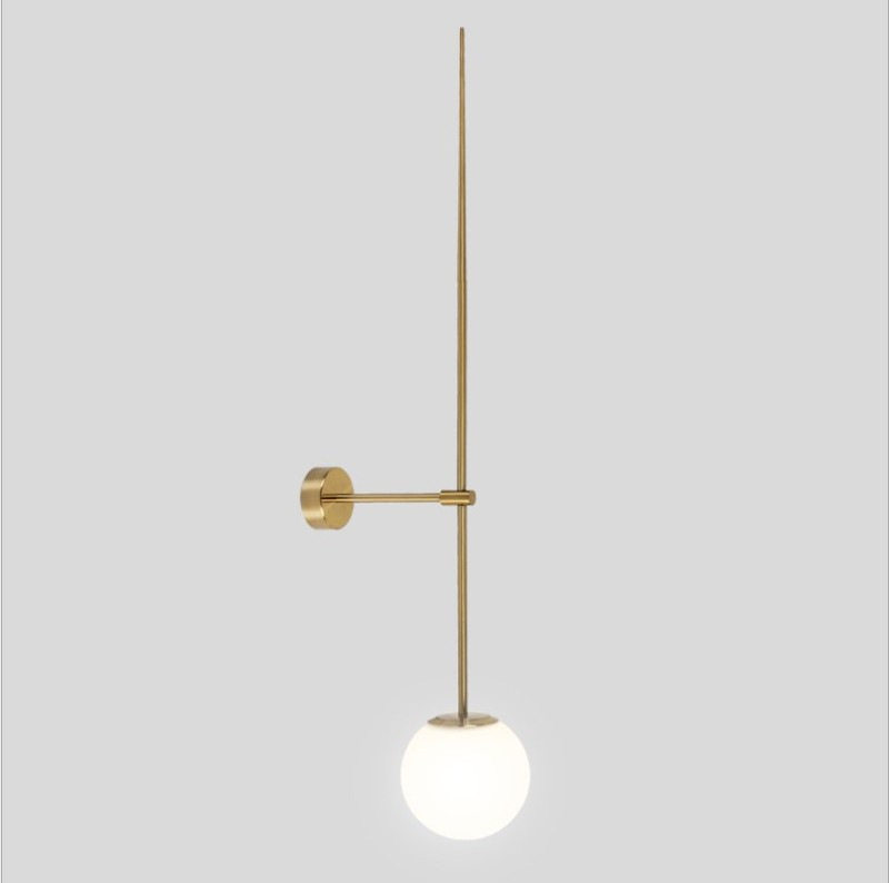 北欧设计师客厅壁灯现代艺术床头楼梯创意餐厅简约线条玻璃球灯具