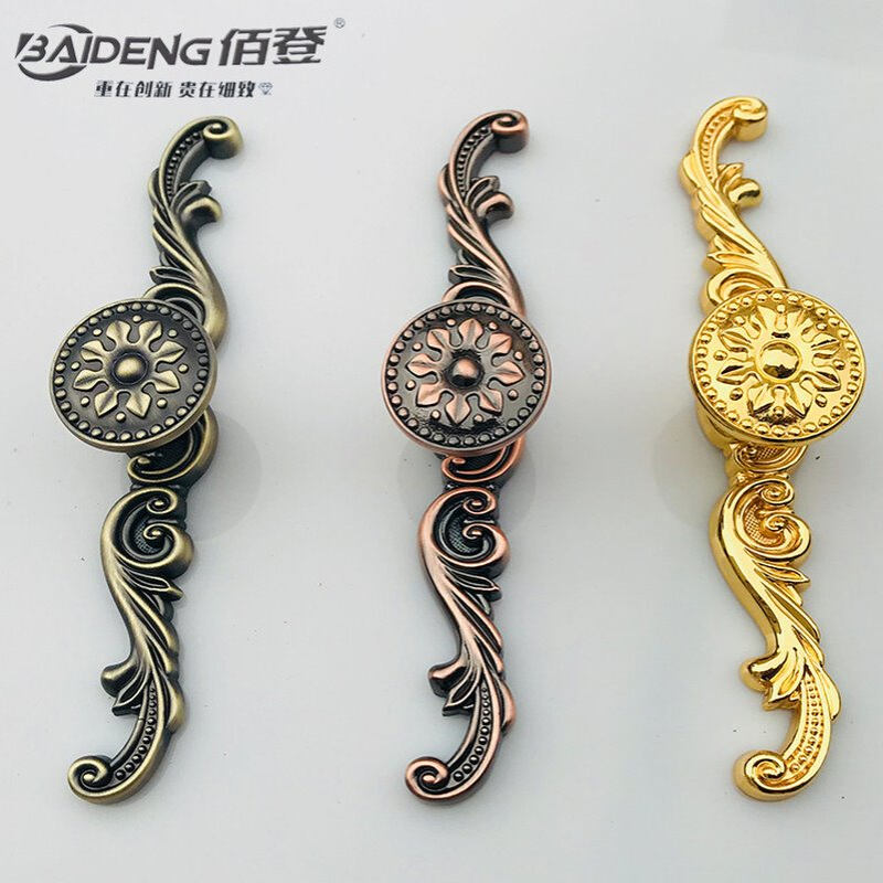 厂家批发仿古红古铜家具五金纯铜拉手橱柜鞋柜子抽屉衣柜门小拉手