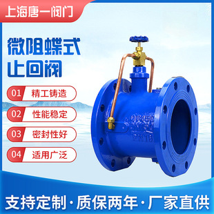 微阻缓闭碟式止回阀 HH48X HH49X-16 蝶型止回阀DN80 250 350 400