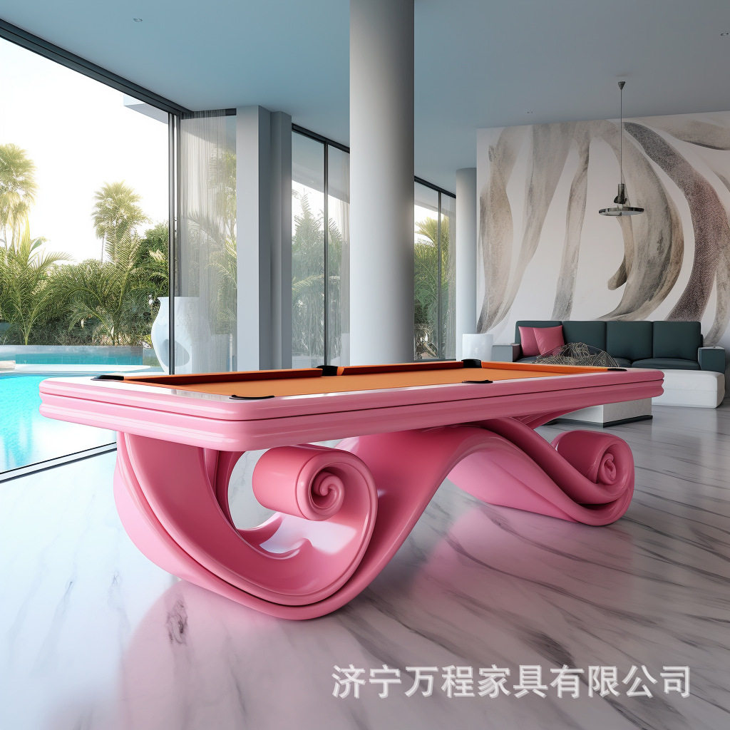 玻璃钢台球桌设计师款艺术炫酷桌球台炫酷美式标准台球桌