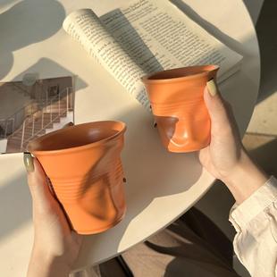多巴胺色系咖啡杯高颜值陶瓷喝水杯早餐杯牛奶杯家用办公室茶杯