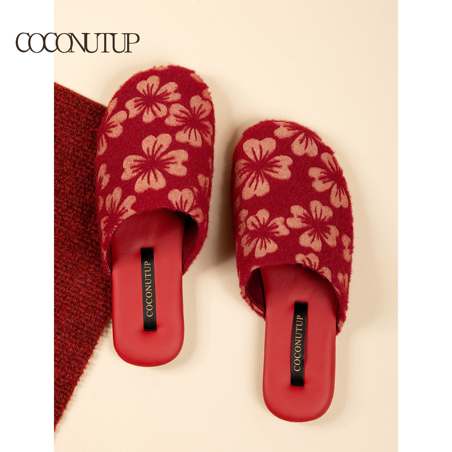 秋冬棉拖鞋女新中式富贵花朵提花加厚保暖家居室内防滑静音高级感