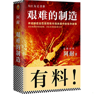 正版速发9787550298637 艰难的制造 阿耐 北京联合出版公司