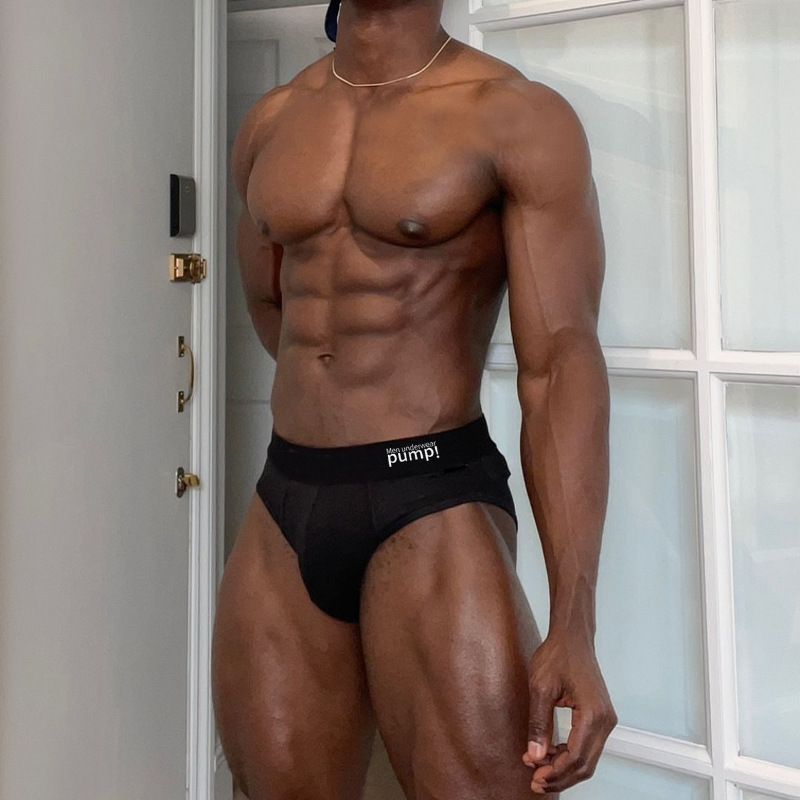 PUMP男士三角裤低腰透气性感U凸显大运动潮流男体育生健身内裤头