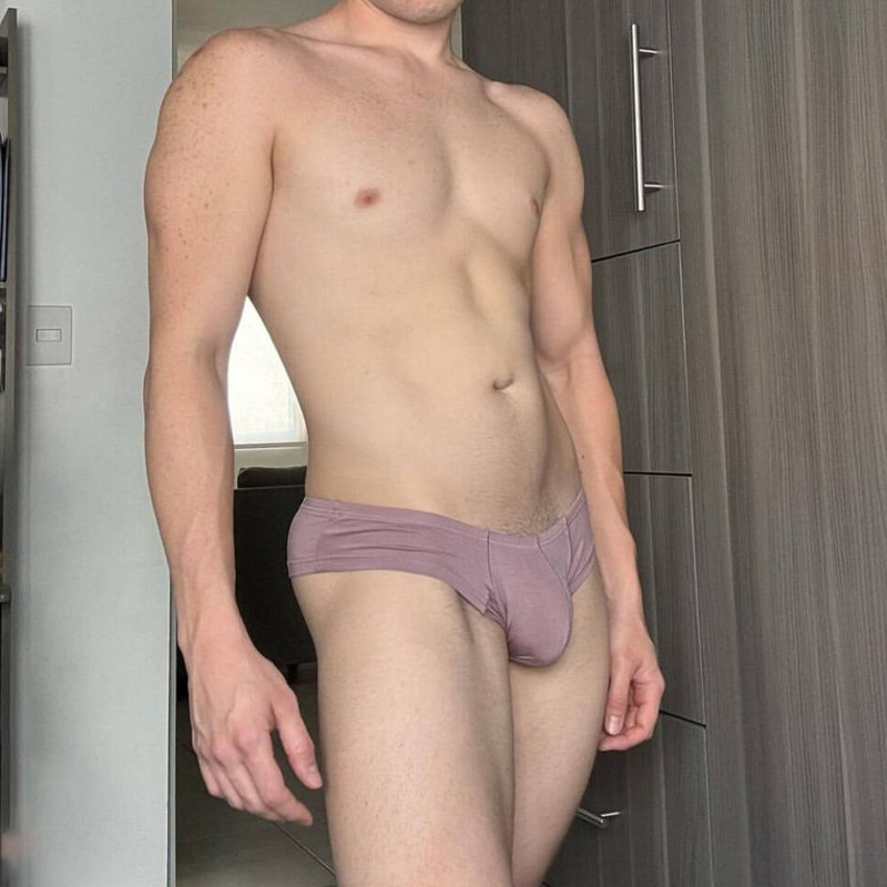ADANNU男士三角裤莫代尔大码低腰性感透气半包臀简约纯色舒适裤头