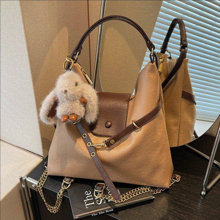 2026春新款大容量托特包包女式通勤链条多用双肩包复古单肩斜挎包,箱包皮具/热销女包/男包,托特包,淘宝优惠券,粉丝福利购,淘宝优惠卷