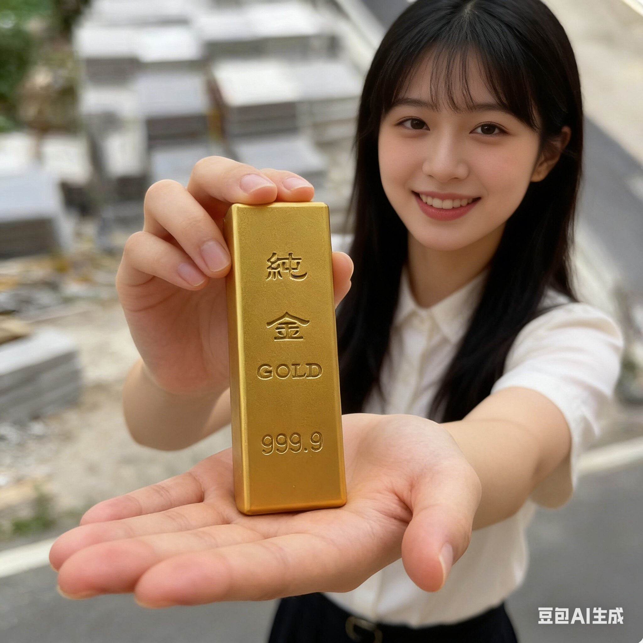 仿真金条沙金摆件实心金砖金块道具中国黄金样品招财乔迁新居礼品