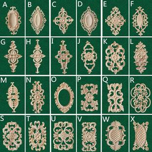 东阳木雕欧式贴花实木门花装饰木花精雕花实木家具装饰柜门雕花