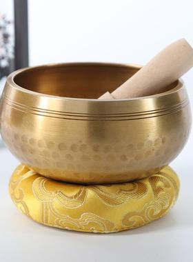 尼泊尔佛音钵瑜伽冥想钵西藏颂钵铜钵盂佛音碗铜磬采耳音钵手工碗