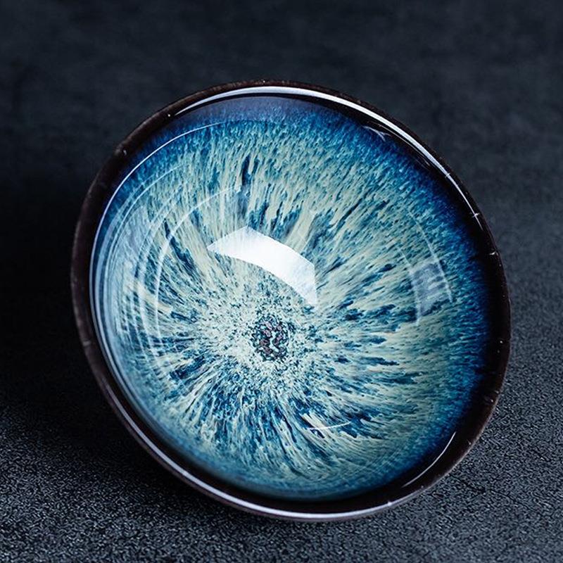 窑变茶杯陶瓷茶盏功夫小茶杯主人杯单杯建盏茶具茶碗品茗杯斗笠杯