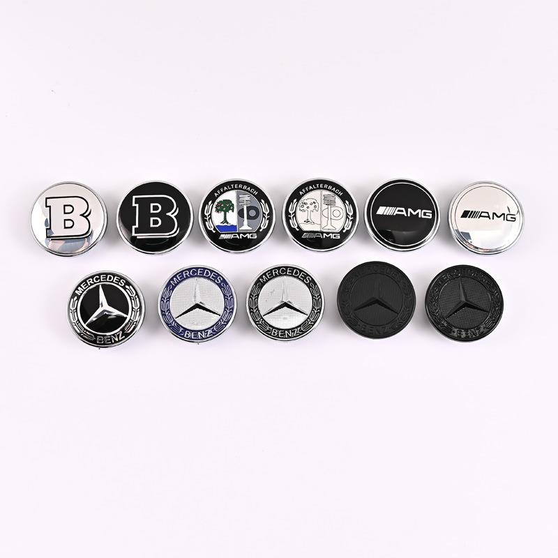 适用奔机盖车标C级E级 C200C260E200LE300L引擎盖立标改装车标志