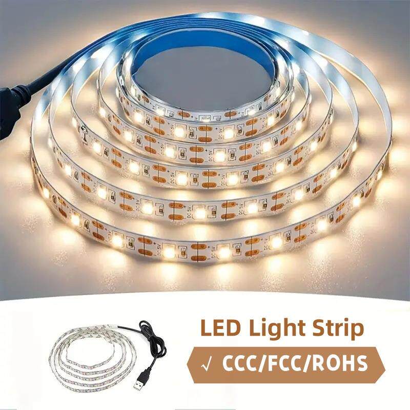 跨境5V2835led灯带usb接口单色自粘式防水橱柜摆摊装饰酒柜氛围灯