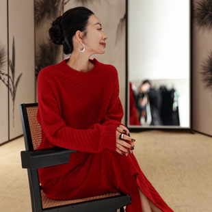 秋冬慵懒风毛衣半身裙女 2025新款 觉织Sensiyarn羊毛时尚 套装