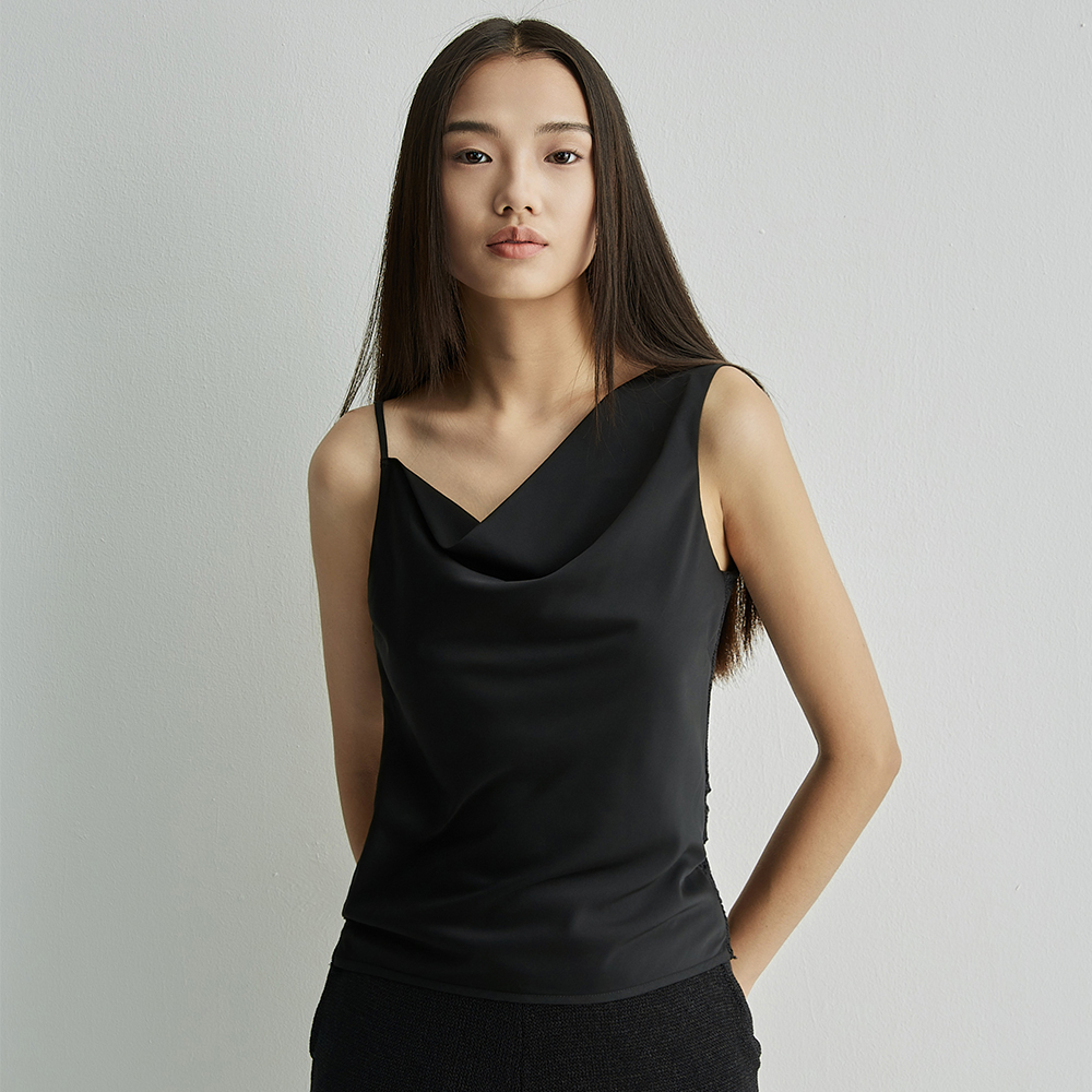 觉织Sensiyarn幻影拼接荡领吊带时尚JZHC013