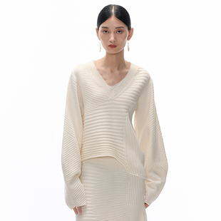 觉织Sensiyarn光韵羊绒撞边套衫 设计师品牌JZHF007