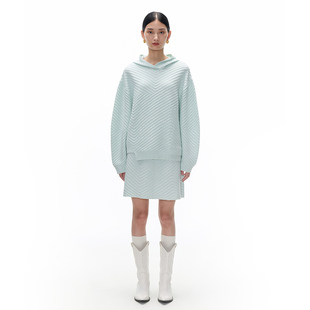 觉织Sensiyarn羊毛几何翻针帽衫 JZHF092