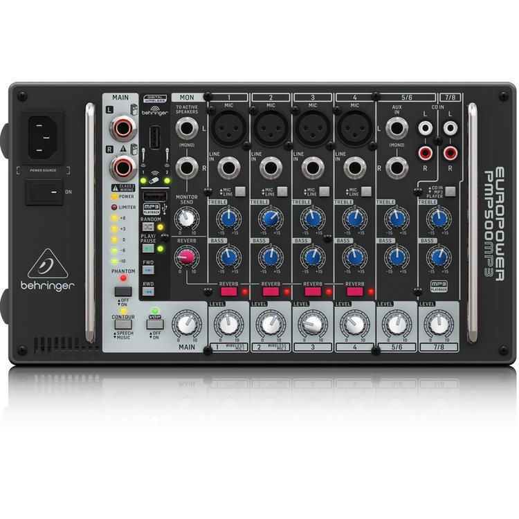 议价behringer/百灵达PMP500MP3 带功放调音台 500W8声道