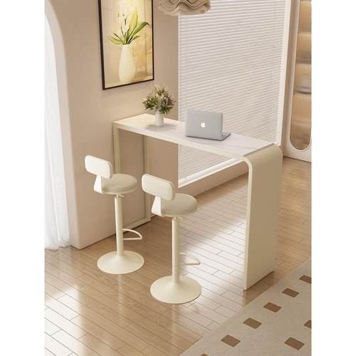 吧台桌家用简约岩板高脚桌长条桌客厅沙发阳台隔断迷你休闲小吧台