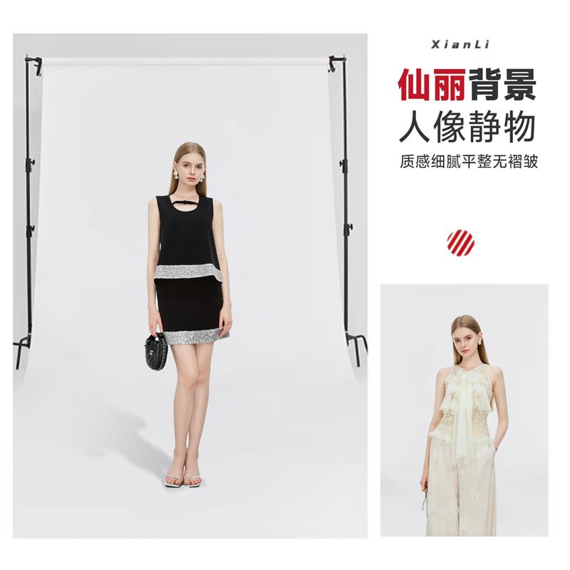 正品仙丽背景纸影楼照相馆儿童人像拍照婚纱红色纯白色摄影背景布