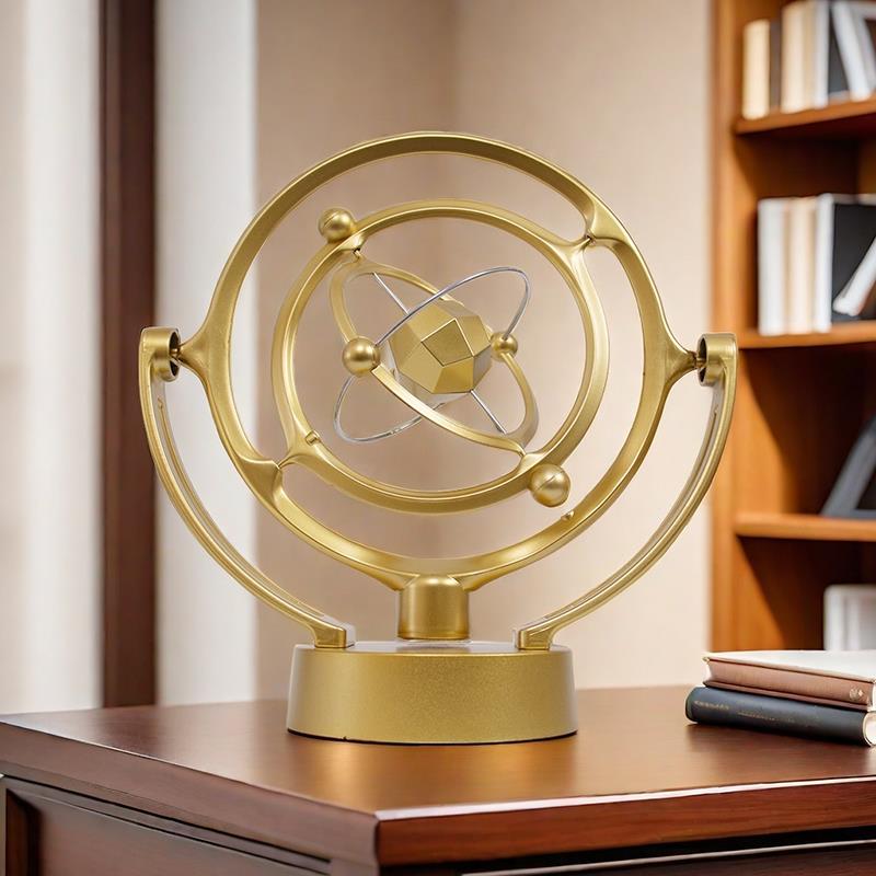 地球天体永动仪轻奢高端物理永动机不停创意摇摆摆件工艺品牛顿摆