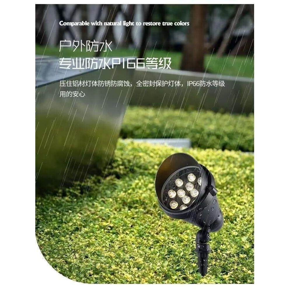 草帽地插灯LED黑壳草坪灯户外插地照树射灯 室外防水草坪花园插地,家装灯饰光源,草坪灯,淘宝优惠券,粉丝福利购,淘宝优惠卷