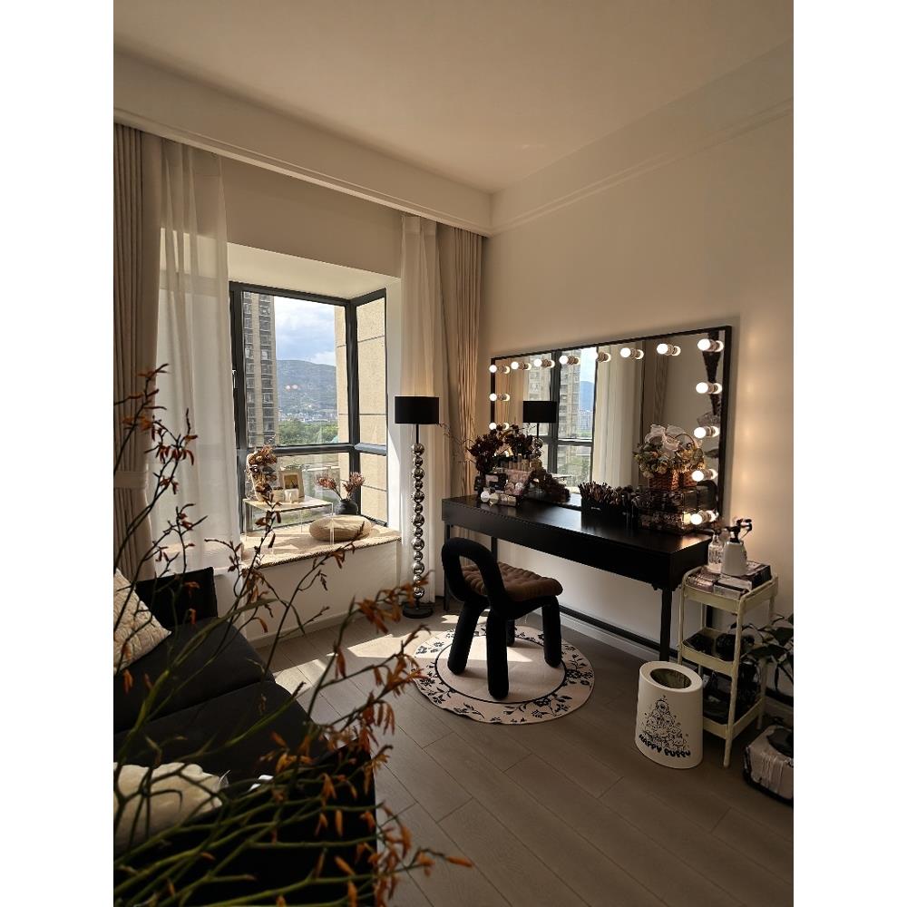 照相馆梳妆台婚纱店美容院壁挂式桌面化妆镜轻桌面化妆师专用化妆