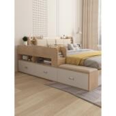 床头柜榻榻米床1.8米双人床主卧高盒床面板多功能床储物抽屉储物