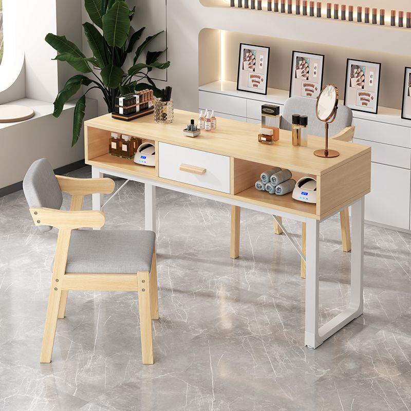 美甲桌美甲桌椅套装轻奢网红休闲实用经济型美甲店日式单、双人桌