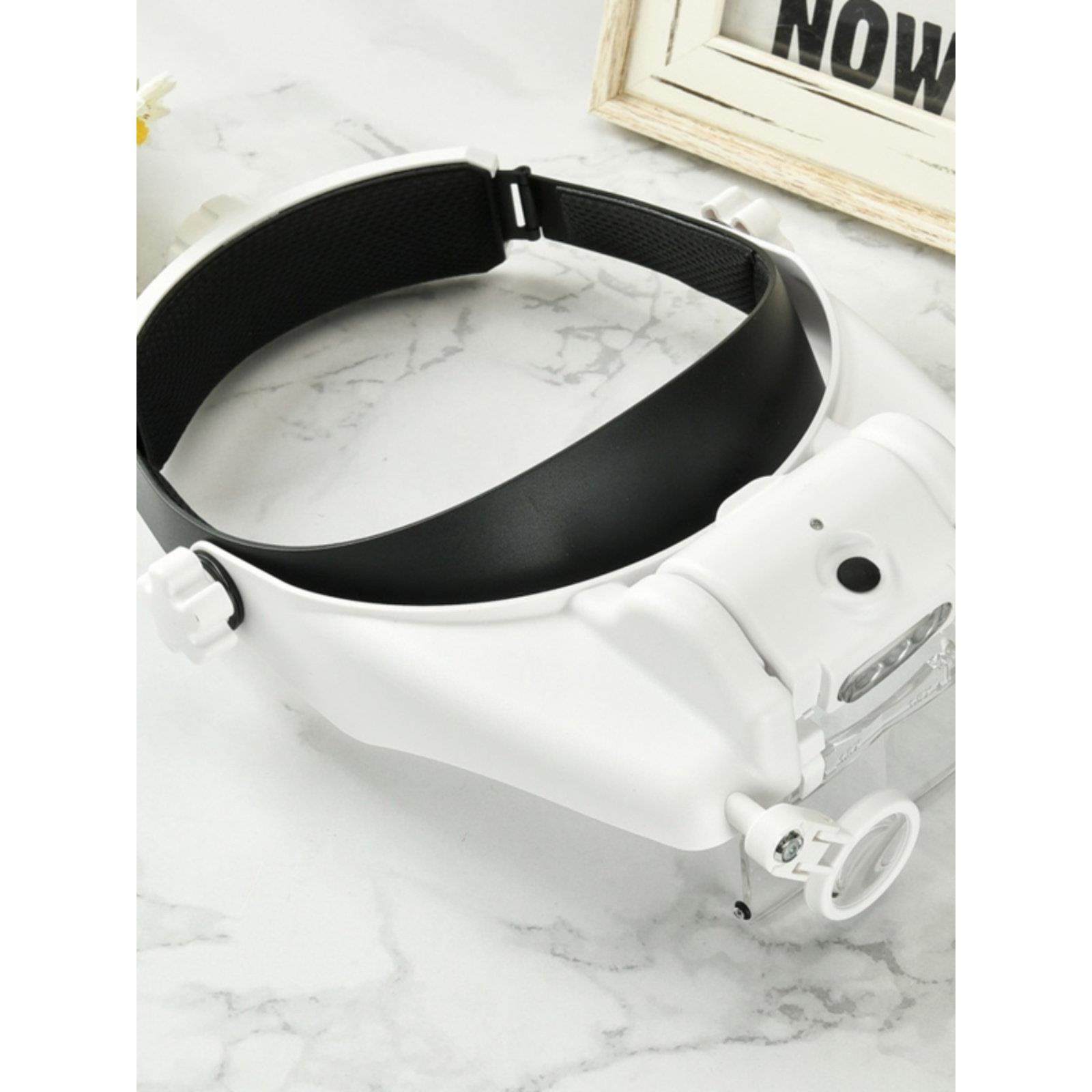 充电头戴式放大镜高清倍修表电路板维修带led灯看报眼镜式8个倍数