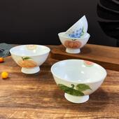 纯手绘4.5英寸陶瓷米饭碗小碗创意水果碗点心碗高档陶瓷碗景德镇