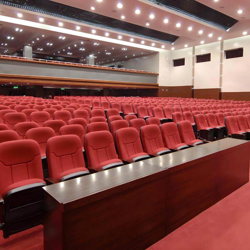 影院椅礼堂座椅带小桌板会议室联排阶梯教室报告厅塑壳铝合金排椅