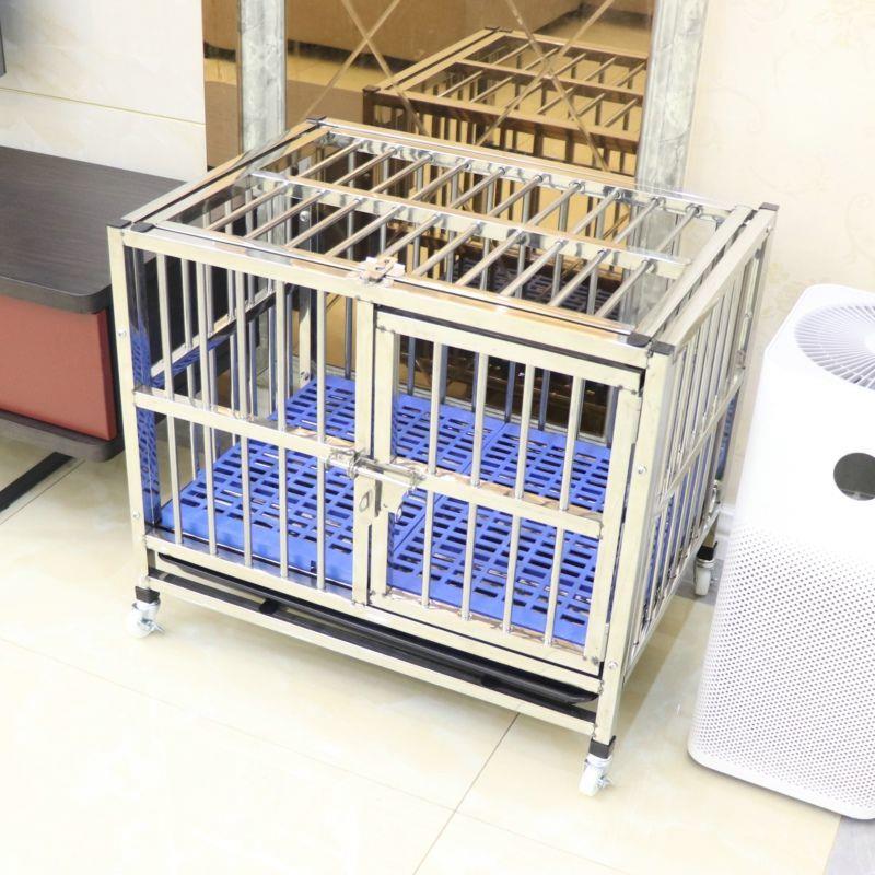 不锈钢狗笼子大型犬宠物窝长方形小型狗窝加固加粗定制长款特价
