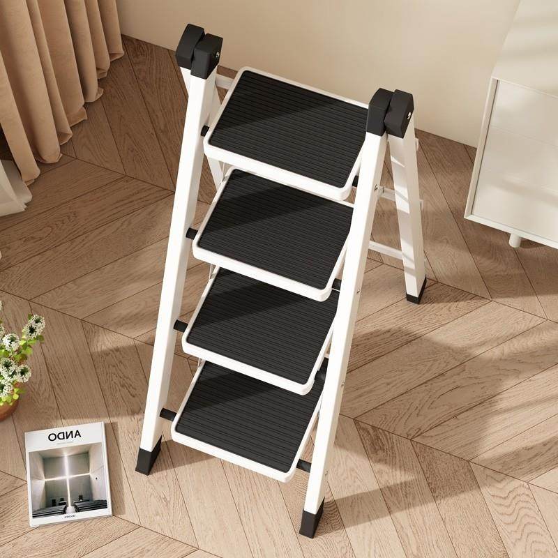 梯子家用折叠伸缩小型轻便三步梯凳多功能人字梯踏步爬梯收缩楼梯