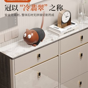柜17cm超窄家用入户门口轻奢小户型岩板玄关柜 实木超薄翻斗鞋