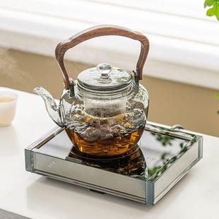 水晶电陶炉家用小型静音围炉煮茶炉玻璃茶壶套装 高端新款 养生泡茶