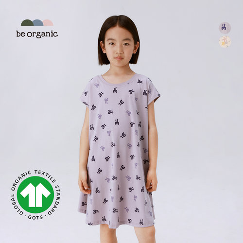 be organic【天丝棉睡衣裙】GOTS认证有机棉印花连衣裙夏季新款