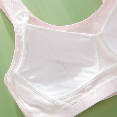 813#文胸发育期运动背心防震跑步固定杯内衣初中学生高中生女