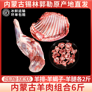内蒙古手把肉锡盟羊肉旗舰店羊腿小腿原切羊排羊蝎子新鲜手抓羊肉