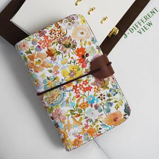 Liberty印花笔记本覆古记事本随身迷你小手帐活页本学生m5手账本