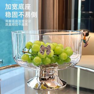 轻奢高档果盘家用客厅茶几摆件糖果盘摆放零食盘 进口2024新款