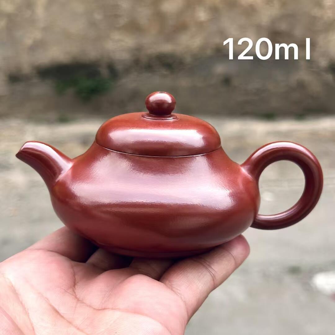 玉乳壶家用朱泥小号纯手工泡茶壶潮州工夫茶茶具西施壶紫砂壶