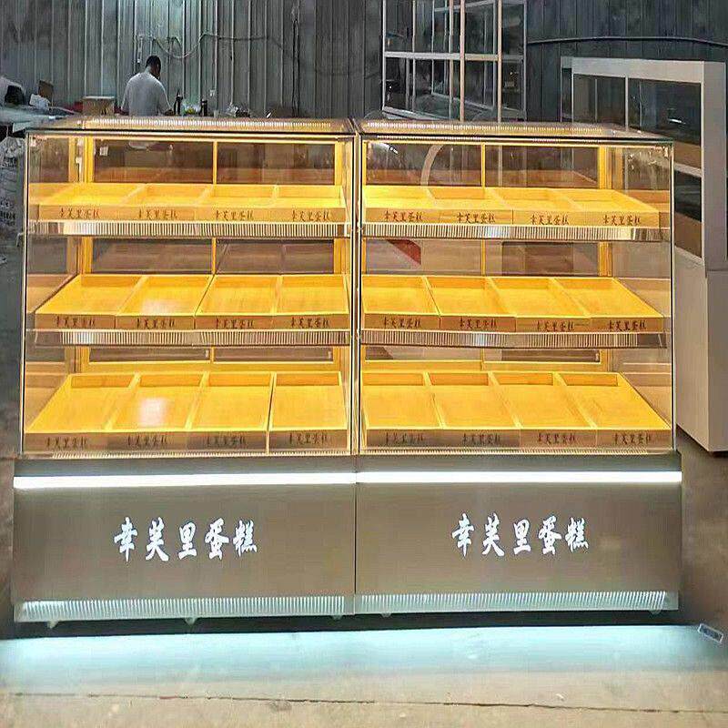 糕点展示柜面包柜弧形蛋糕柜台玻璃商用面包柜桃酥展柜陈列货架