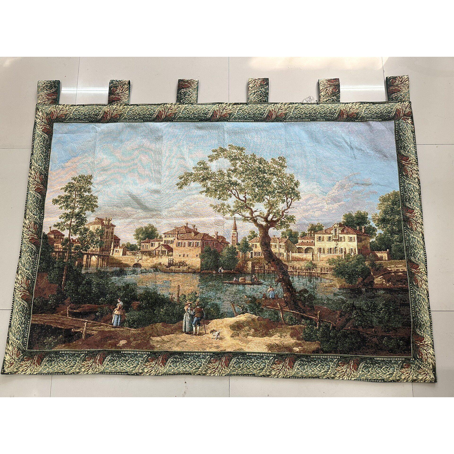欧式复古机织装饰挂画成品墙挂壁画壁毯挂毯客厅卧室高档墙饰布挂