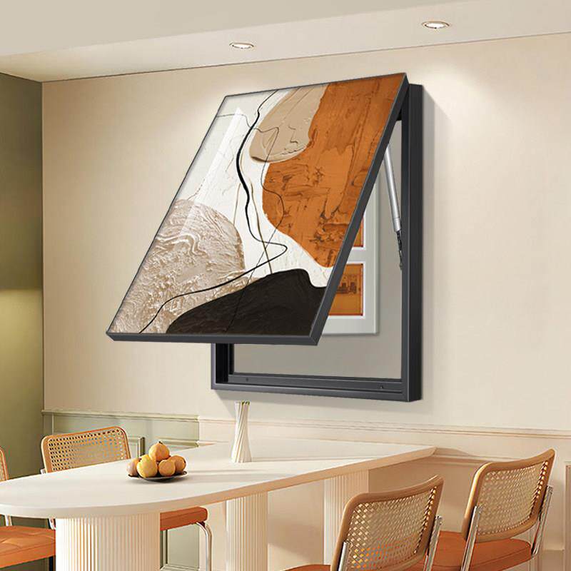 抽象艺术电表箱装饰画 画竖版免打孔现代简约配电箱电闸电源遮挡