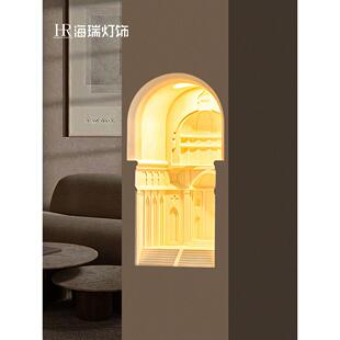 石膏灯嵌入式墙角走廊过道楼梯感应壁龛灯转角氛围灯内嵌石膏壁灯