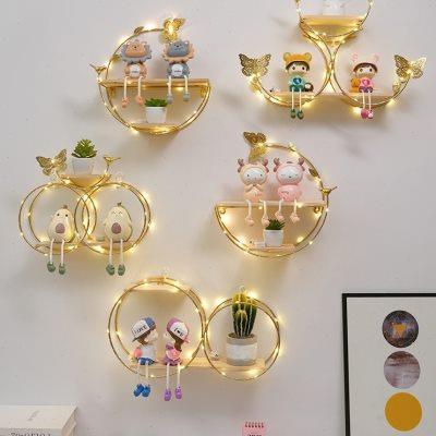 墙上置物架免打孔餐厅墙面装饰挂件壁饰客厅奶茶店创意水培壁挂架