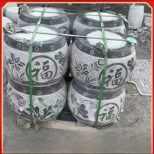 柱墩石柱顶石圆墩古建天然底座空心柱础寺庙柱基石青石墩实心柱墩