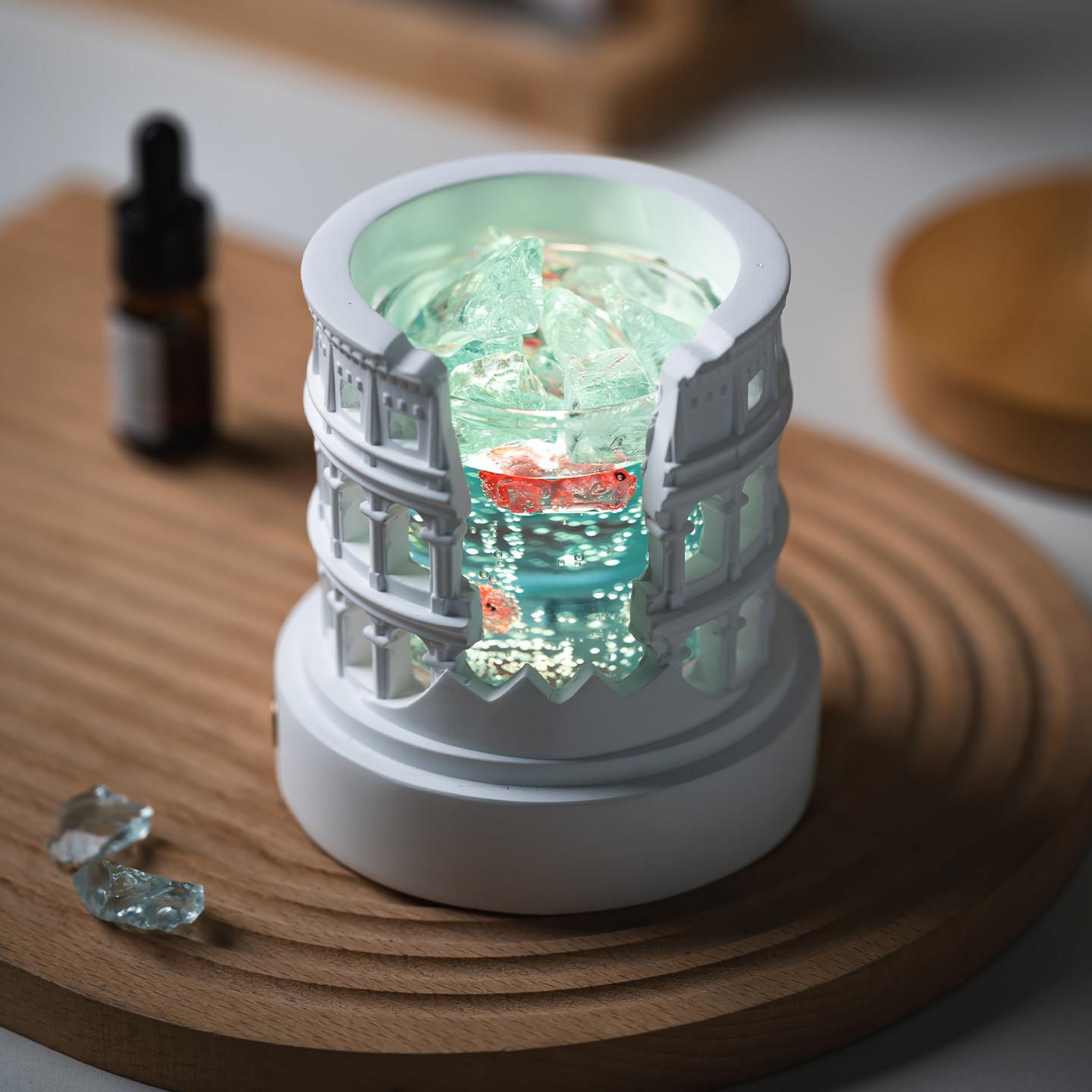 罗马斗兽场扩香石无火灯晶石高级卧室香薰灯摆件送女生生日小礼物