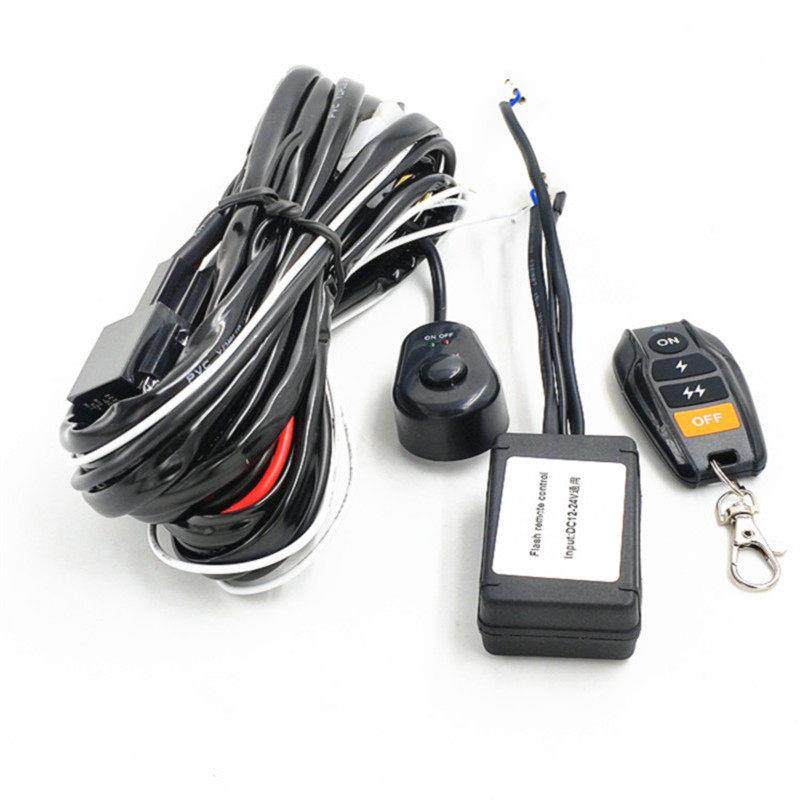 汽车LED长条射灯改装越野灯遥控爆闪开关继电器线束线组2线灯通用,汽车零部件/养护/美容/维保,LED射灯,淘宝优惠券,粉丝福利购,淘宝优惠卷